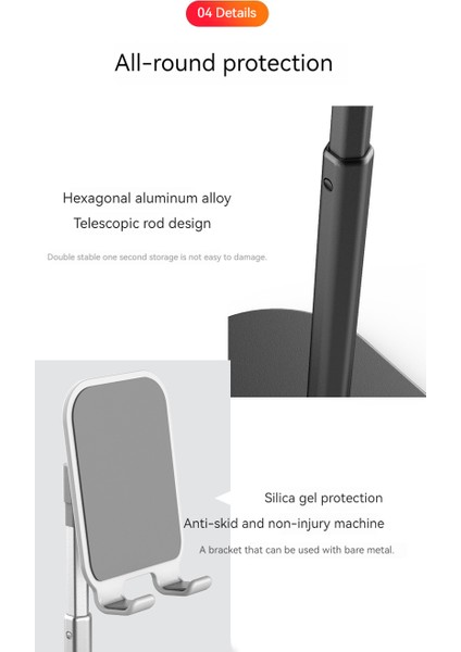 Masaüstü Telefon Tutucusu Masaüstü Tablet Tutucusu Geri Çekilebilir ve Katlanabilir (Yurt Dışından) modelleri