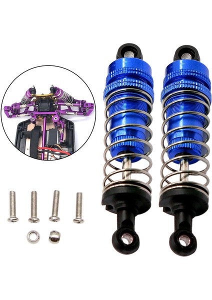 2 Metal Amortis Wltoys 144001 Rc Yükseltme Parçaları Için Fit Mavi (Yurt Dışından)