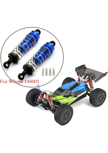 2 Metal Amortis Wltoys 144001 Rc Yükseltme Parçaları Için Fit Mavi (Yurt Dışından)