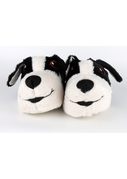 Köpek Figürlü Peluş Ev Terliği Ev Botu Köpekli Unısex Panduf