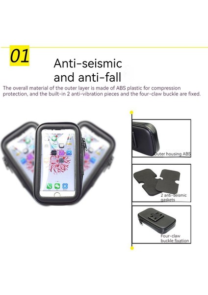 Su Geçirmez Dokunmatik Ekran Uyumlu Motosiklet Telefon Tutucu (Yurt Dışından)
