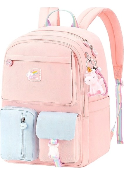 Kızlar Için Ilköğretim Okul Çantaları Yükü Azaltmak Için Kolyeli Kızlar Için 1., 3. ve 6. Sınıf Sırt Çantaları Kızlar Için Sırt Çantaları - Pembe (Yurt Dışından)