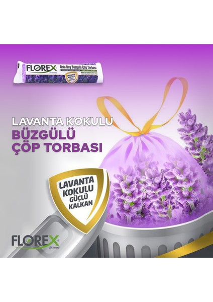 Avantaj Seri Lavanta Kokulu Büzgülü Orta Boy Çöp Poşeti x 5 Rulo modelleri