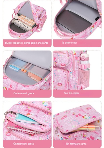 Kız Hafif Omurga Çocuk Omuz Çantası/ilkokul Okul Çantası, Iki Parçalı Set DL161 (Yurt Dışından) indirimleri