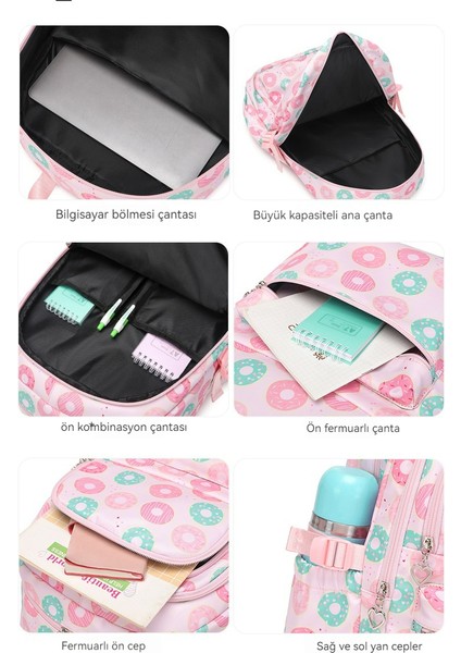 Kız Hafif Omurga Çocuk Omuz Sırt Çantası/ilköğretim Okulu Okul Çantası/ortaokul Sırt Çantası, Üç Parça Seti DL163 (Yurt Dışından) modelleri