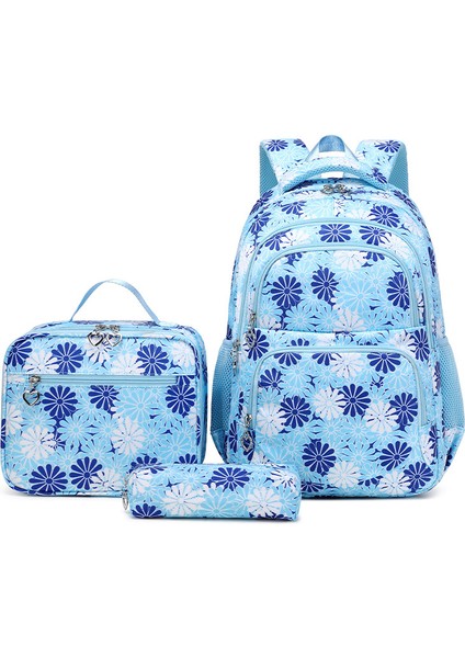 Kız Hafif Omurga Çocuk Omuz Sırt Çantası/ilköğretim Okulu Okul Çantası/ortaokul Sırt Çantası, Üç Parça Seti DL156 (Yurt Dışından)