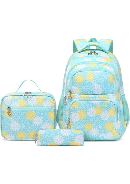Kız Hafif Omurga Çocuk Omuz Sırt Çantası/ilköğretim Okulu Okul Çantası/ortaokul Sırt Çantası, Üç Parça Seti DL156 (Yurt Dışından)