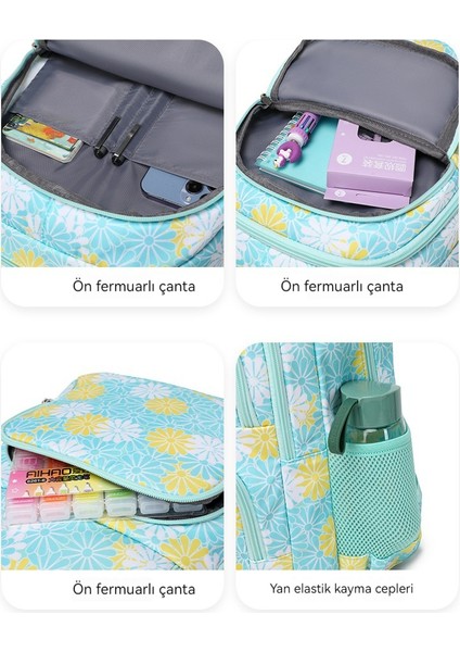 Kız Hafif Omurga Çocuk Omuz Sırt Çantası/ilköğretim Okulu Okul Çantası/ortaokul Sırt Çantası, Üç Parça Seti DL156 (Yurt Dışından) fırsatları