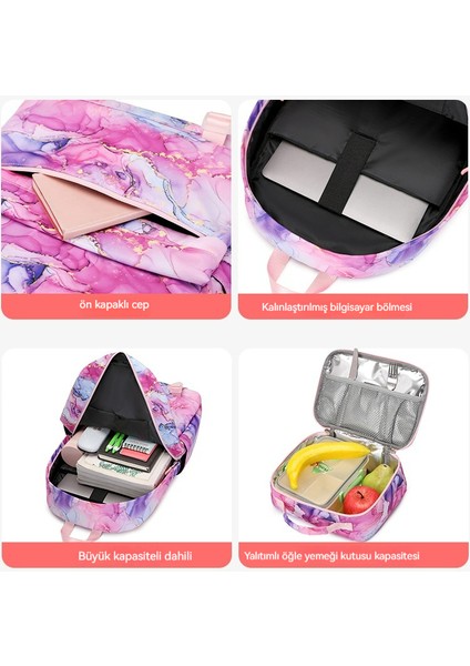 Kız Lise Öğrencisi Sırt Çantası/ortaokul Öğrencisi Büyük Kapasiteli Okul Çantası, Iki Parçalı Takım DL162 (Yurt Dışından) fiyatları