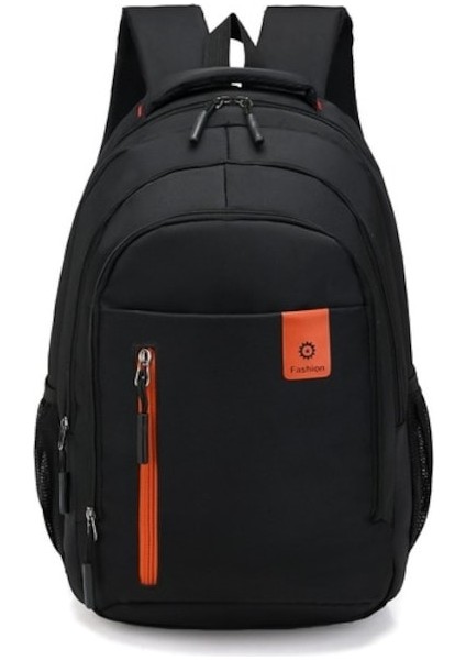 Büyük Kapasiteli Öğrenci Sırt Çantası - Turuncu (Yurt Dışından)