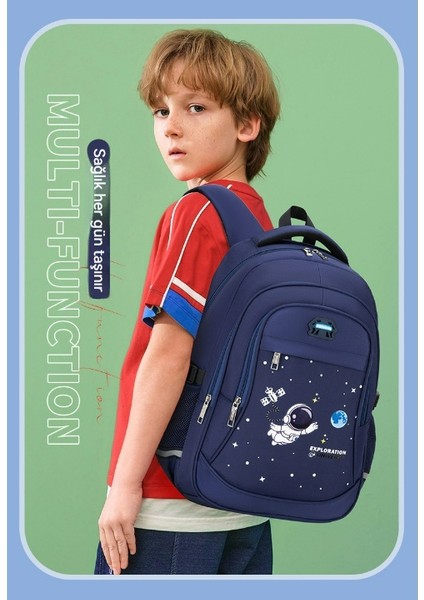 Erkek Omurga Yükü Azaltıcı Çocuk Omuz Çantası/ilkokul Öğrencisi Büyük Kapasiteli Okul Çantası/ortaokul Öğrencisi Hafif Sırt Çantası DL203 (Yurt Dışından) indirimleri