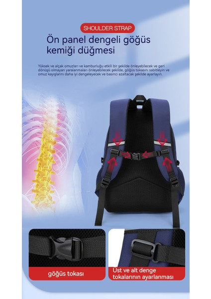 Erkek Omurga Yükü Azaltıcı Çocuk Omuz Çantası/ilkokul Öğrencisi Büyük Kapasiteli Okul Çantası/ortaokul Öğrencisi Hafif Sırt Çantası DL203 (Yurt Dışından) modelleri