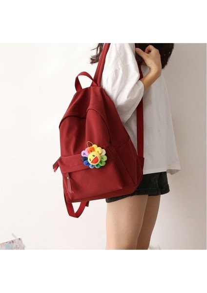 Ayçiçeği Sırt Çantası Düz Renk Bayanlar Hafif Okul Çantası (Yurt Dışından) fiyatları