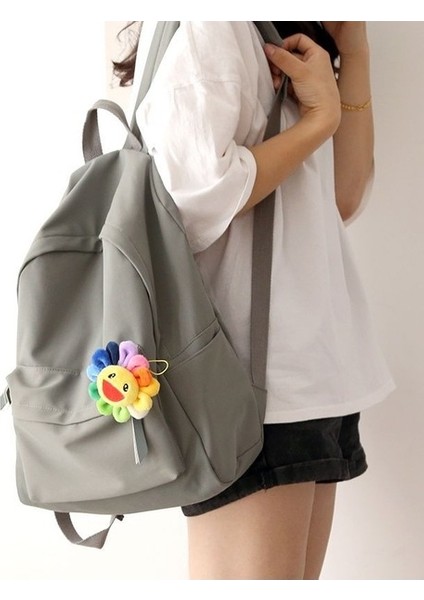 Ayçiçeği Sırt Çantası Düz Renk Bayanlar Hafif Okul Çantası (Yurt Dışından) modelleri