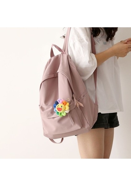 Ayçiçeği Sırt Çantası Düz Renk Bayanlar Hafif Okul Çantası (Yurt Dışından) fırsatları
