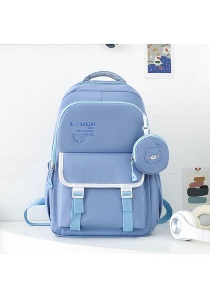 Heamor Genç Kız Okul Çantası Büyük Kapasiteli Ilk ve Ortaokul Öğrencileri Sırt Çantası Çocuk Sırt Çantaları - Siyah (Yurt Dışından)