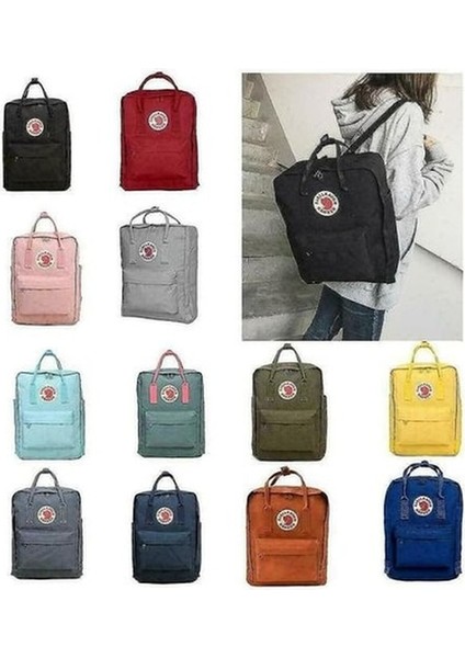 Yucama Coscelia 16L Fjallraven Kanken Yüksek Kapasite Sırt Sıradan Sırt Öğrenci Okul Sırt Çantası - Pembe - Mavi (Yurt Dışından)