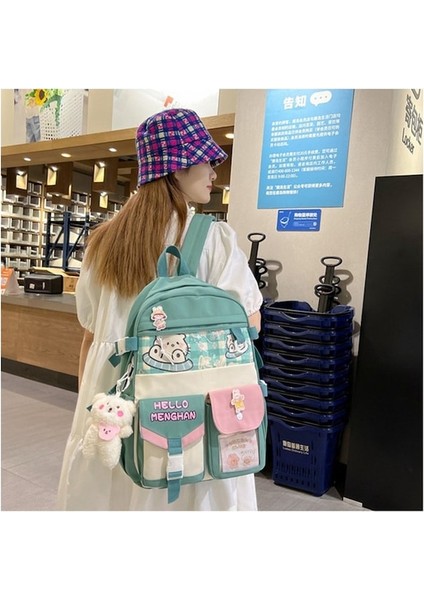 Yucama Lise Öğrencileri ve Üniversite Öğrencileri Için Okul Çantası - Yeşil (Yurt Dışından) fiyatları