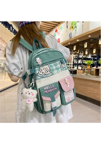 Yucama Lise Öğrencileri ve Üniversite Öğrencileri Için Okul Çantası - Yeşil (Yurt Dışından) modelleri