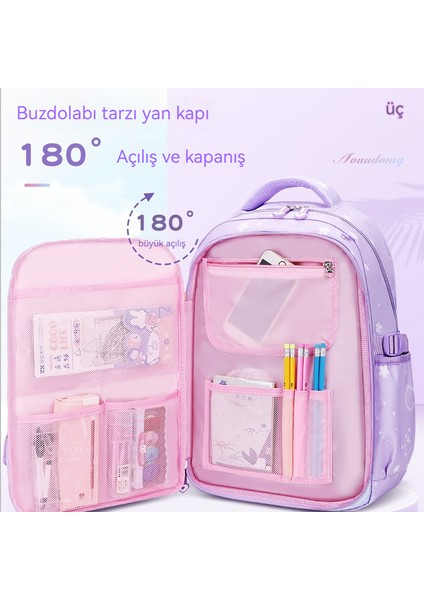 Kız Hafif Omurga Çocuk Omuz Sırt Çantası/ilköğretim Okulu Okul Çantası/ortaokul Sırt Çantası DL210 (Yurt Dışından)