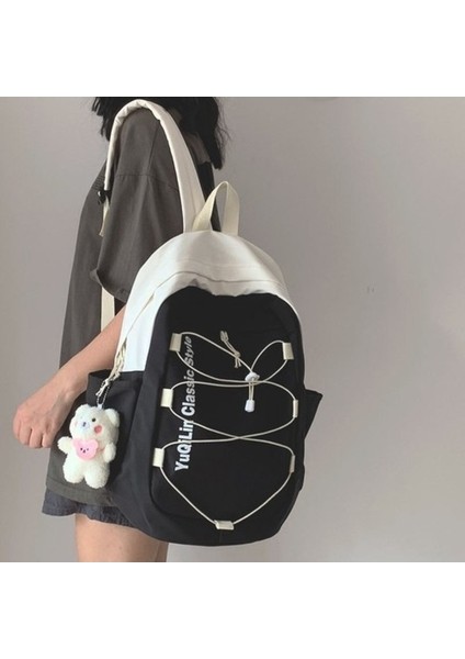 Oloey Rahat Okul Çantası Kız Çok Cepli Sırt Çantası (Yurt Dışından)