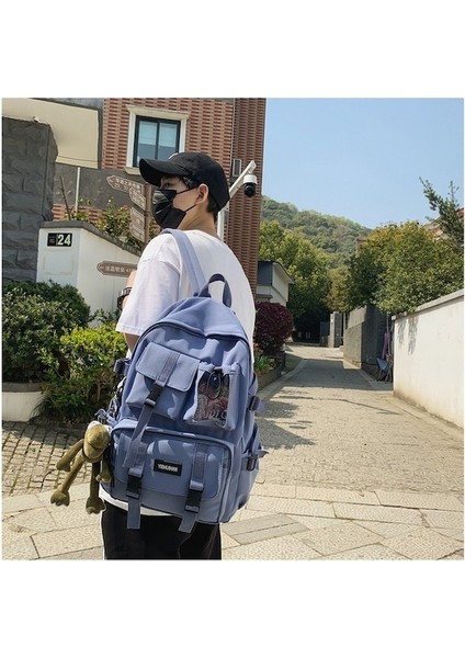 Yucama Büyük Kapasiteli Ortaokul Öğrencisi Sırt Çantası - Deniz Mavisi (Yurt Dışından) fiyatları