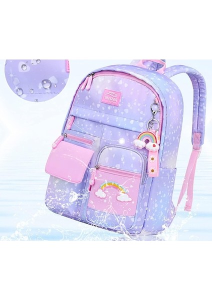 Yucama Büyük Kapasiteli Çok Bölmeli Sırt Çantası Çocuk Sırt Çantası Su Geçirmez Sırt Çantası Büyük Çocuklar Sırt Çantası - Purple (Yurt Dışından)