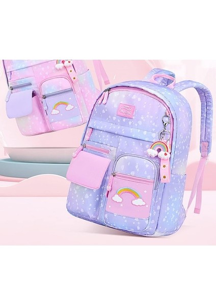 Yucama Büyük Kapasiteli Çok Bölmeli Sırt Çantası Çocuk Sırt Çantası Su Geçirmez Sırt Çantası Büyük Çocuklar Sırt Çantası - Purple (Yurt Dışından) fiyatları