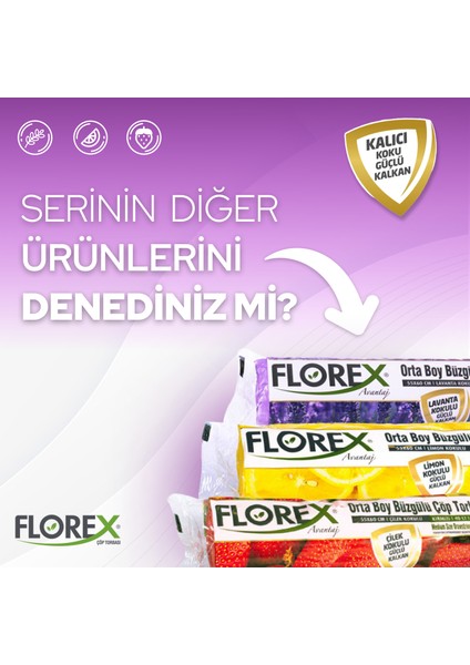 Avantaj Seri Lavanta Kokulu Büzgülü Orta Boy Çöp Poşeti x 5 Rulo fırsatları