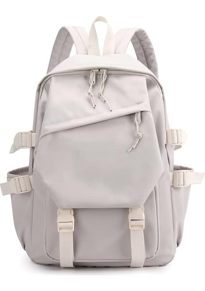 Yucama Genç Kız Sırt Çantası Ortaokul Öğrencileri Okul Çantası Açık Sırt Çantası Büyük Kapasiteli Ortaokul Okul Çantası - Beige (Yurt Dışından)