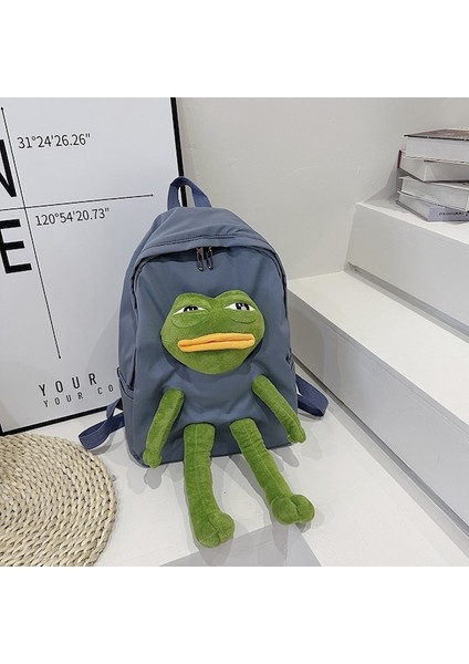 Carrier Komik ve Sevimli Kurbağa Bebek Sırt Çantası-Mavi (Yurt Dışından) fiyatları