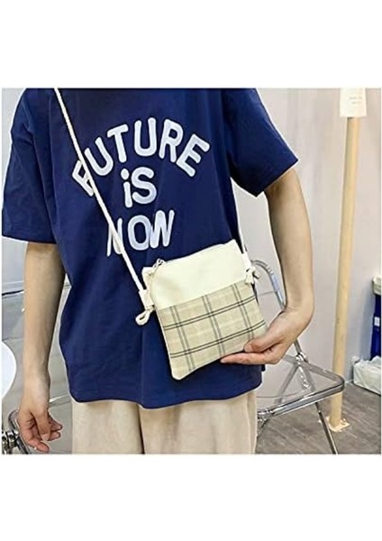 Yucama Sırt Çantası 5 Parça Ekose Tarzı Büyük Kapasiteli Çapraz Çantalar Omuz Çantaları Kalem Kılıfları Kozmetik Çantaları - Khaki (Yurt Dışından) indirimleri