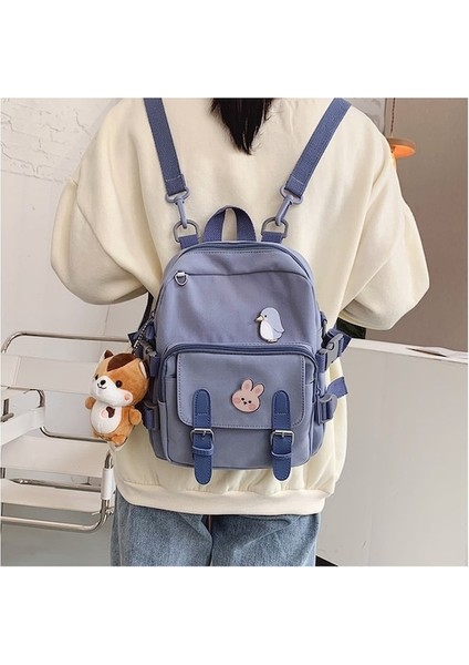 Yucama Dake Moda Sırt Çantası Kadın Kawaii Omuz Çantası Genç Kızlar Için Çok Fonksiyonlu Küçük Sırt Çantası - Mavi (Yurt Dışından) fırsatları