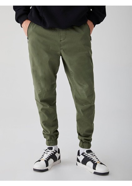 Erkek Fit Jogger Bel Yeşil Pantolon fiyatları