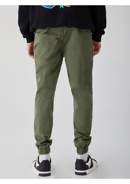 Erkek Fit Jogger Bel Yeşil Pantolon modelleri