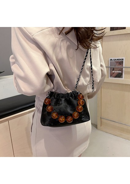 2024 Bahar Yeni Koltuk Altı Çanta Rahat Retro Çanta Çapraz Kova Çanta Kadın Fransız Moda Kadın Çantası (Yurt Dışından) fiyatları