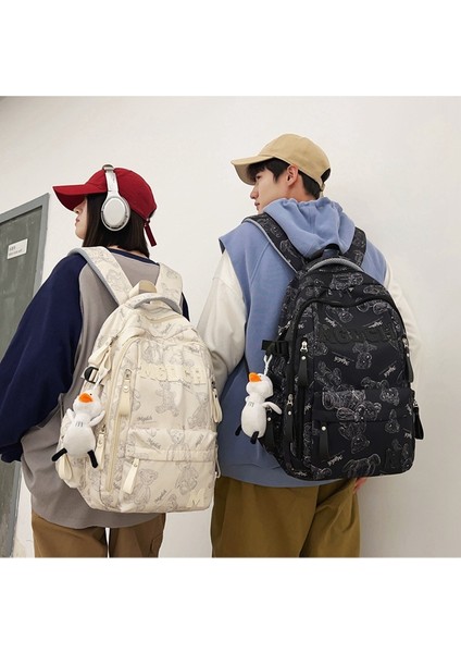 Bayan Ortaokul Öğrencileri Için Yeni Okul Çantası, Basit Baskılı Büyük Kapasiteli Sırt Çantası, Yeni Moda Üniversite Öğrencisi Bilgisayar Çantası (Yurt Dışından) fırsatları