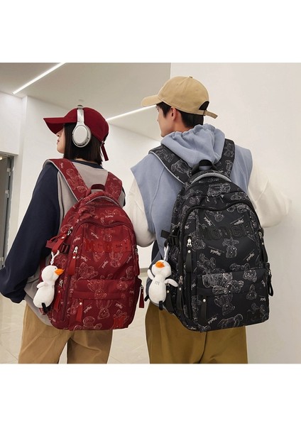Bayan Ortaokul Öğrencileri Için Yeni Okul Çantası, Basit Baskılı Büyük Kapasiteli Sırt Çantası, Yeni Moda Üniversite Öğrencisi Bilgisayar Çantası (Yurt Dışından) indirimleri