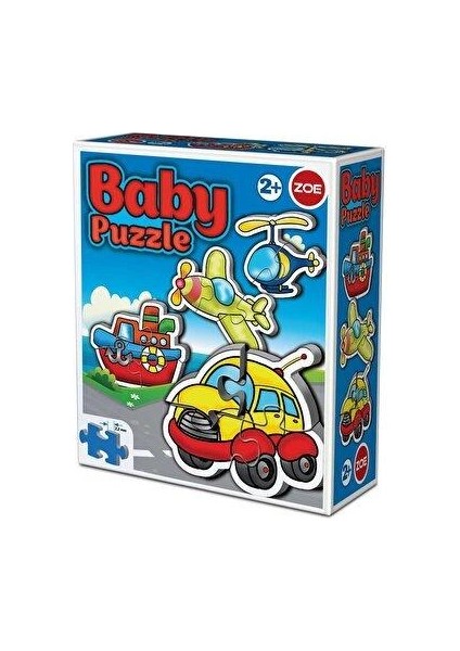 2 Yaş Üzeri Çocuklar Için Başlangıç Seviyesi Eğitici Lisanslı Taşıtlar Temalı 4'lü Puzzle