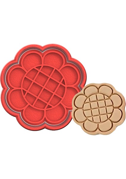 Çiçek Kurabiye Kalıbı Şekillendirici Kopat 2 Parça