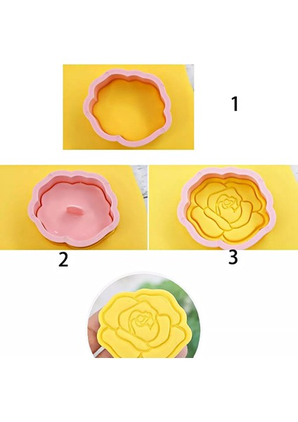Çiçek Kurabiye Kalıbı Şekillendirici Kopat 2 Parça modelleri