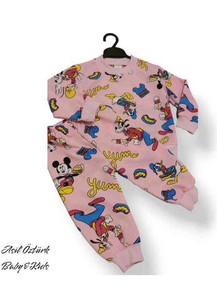 Kız Erkek Bebek Çocuk Unisex Alt Üst Takım Mevsimlik Eşofman Pijama Takımı