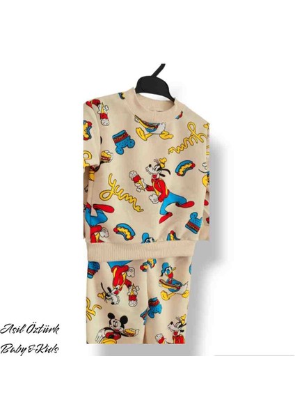 Kız Erkek Bebek Çocuk Unisex Alt Üst Takım Mevsimlik Eşofman Pijama Takımı