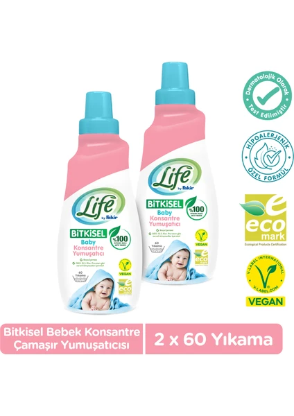 Life By Fakir Bitkisel Bebek Çamaşır Yumuşatıcısı 1500 ml x 2 Adet