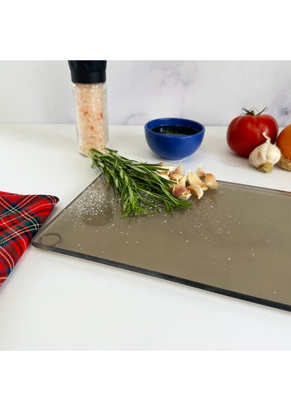 Cam Kesme Tablası - Cam Kesme Tahtası | Bronz Cam | 17CM x 29CM