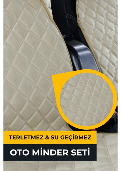 Su Geçirmez & Terletmez Sırtlı Oto Koltuk Minder Seti-Koltuk Koruma Kılıfı (Full Set)-Gri fiyatları
