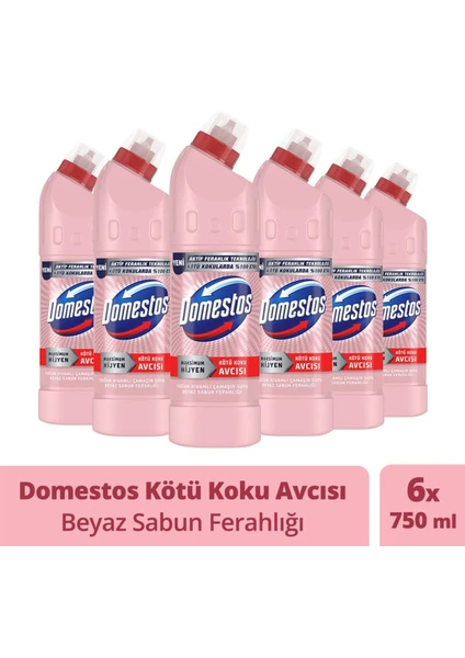 Çamaşır Suyu Beyaz Sabun Ferahlığı 750 ml x 6 Adet