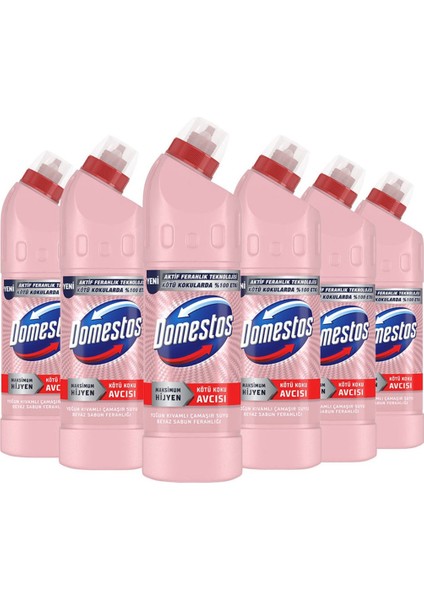 Çamaşır Suyu Beyaz Sabun Ferahlığı 750 ml x 6 Adet