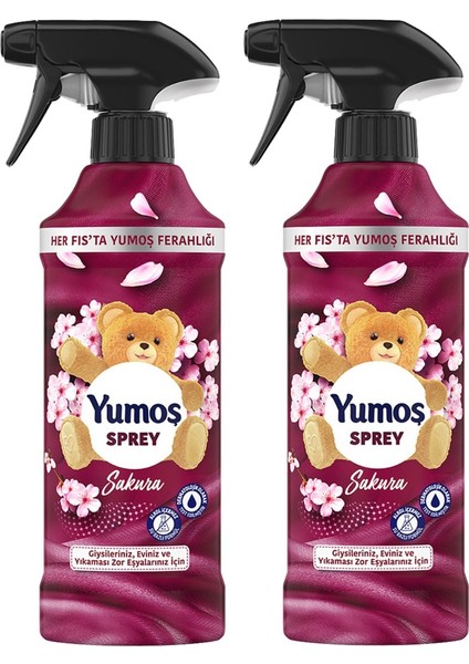 Sprey Yıkanması Zor Eşyalar Için Giysi Spreyi Sakura 450 ml x 2 Adet