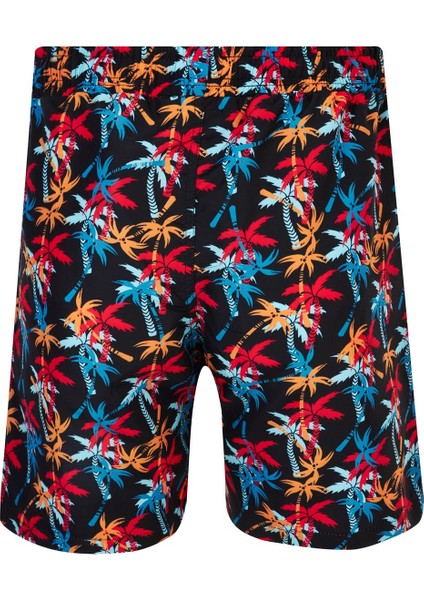 Erkek Deniz Havuz Şortu Desenli Knox S242 Siyah fiyatları